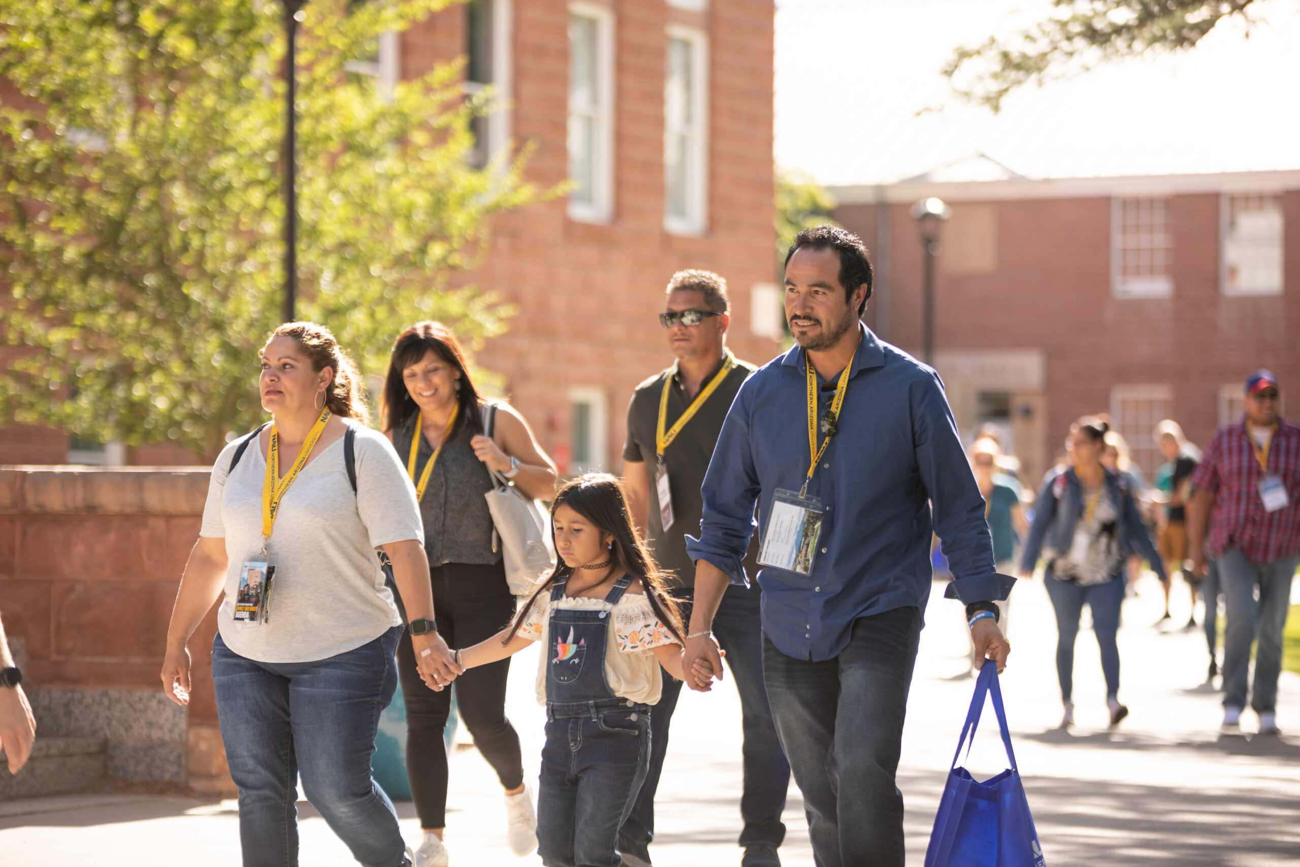 An NAU family tours the Flagstaff campus.